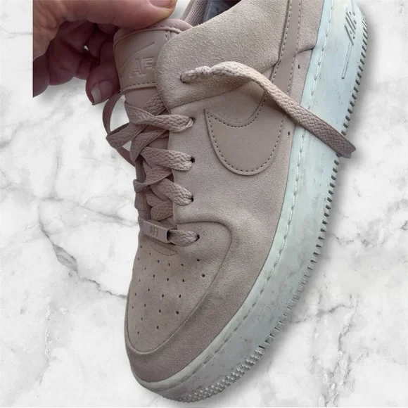 📍LAST💲✈︎NIKE AF1 Women's Pink low dunk suede leather Platform Sneakers size 10 - Picture 2 of 13